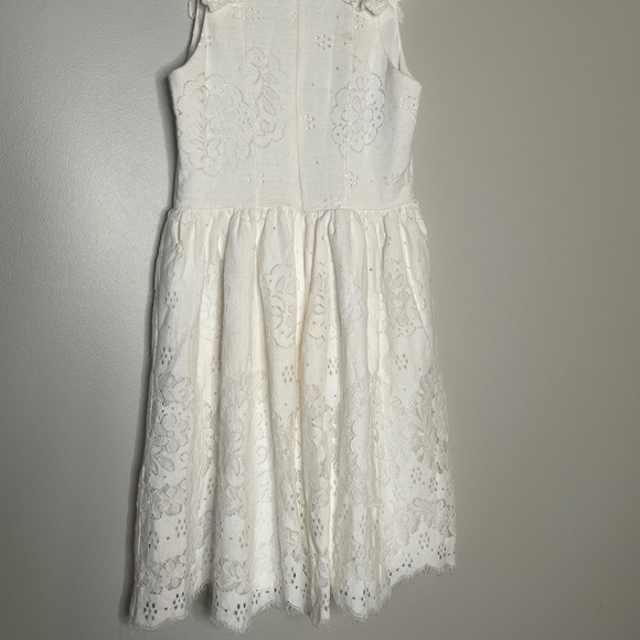 White Altar’d State lace flutter sleeve dress Small floral business bride - Picture 3 of 4